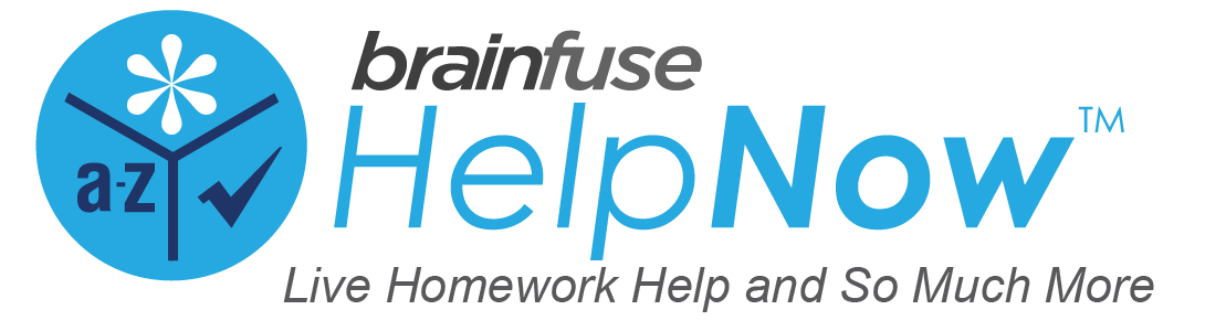 text says brainfuse helpnow for teens ages 13-17