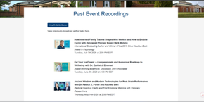 List of talks on health and wellness offered by the Library of Virginia